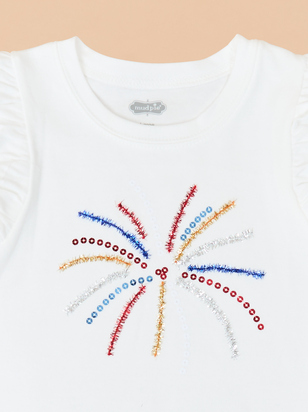 Fireworks Tinsel Tee by Mud Pie - ARULA