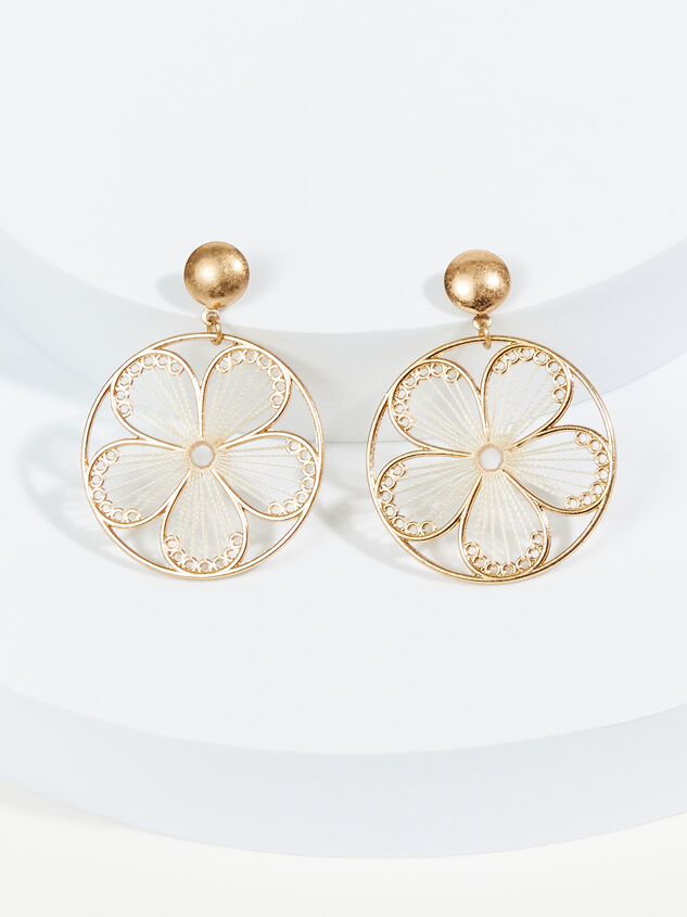 Keira Flower Earrings Detail 1 - ARULA