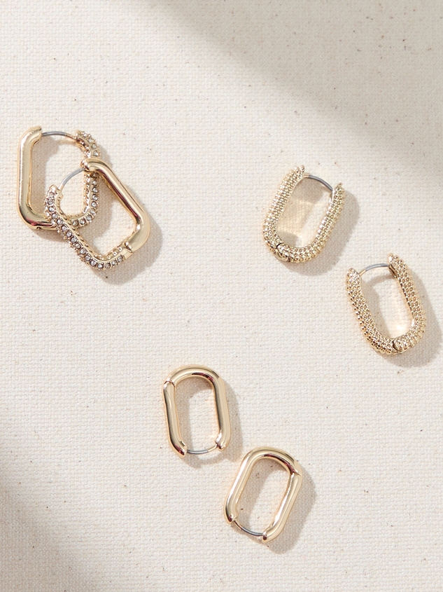 Oval Hoop Earring Set - ARULA