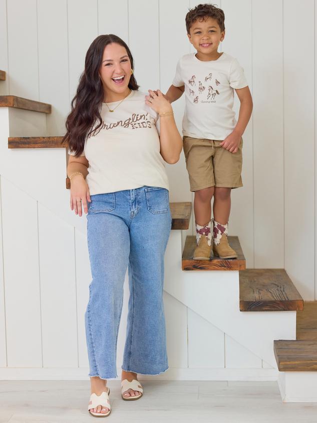 Wranglin Kids Mama Tee Shirt Detail 3 - ARULA