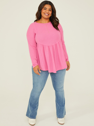 Huxley Waffle Long Sleeve Top - ARULA