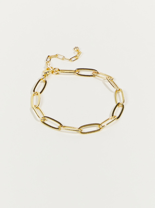 18K Gold Thick Paperclip Bracelet - ARULA