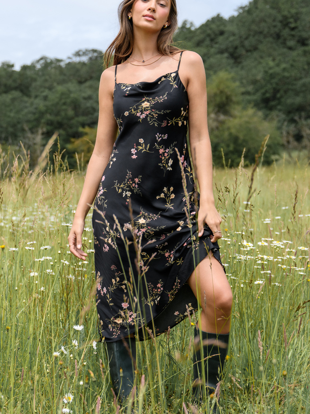 Quinn Floral Midi Dress - ARULA