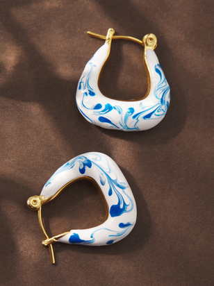 Painted Floral Hoops - ARULA - 