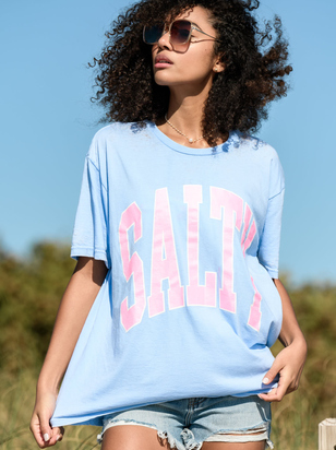 Salty Burnout Graphic Tee - ARULA