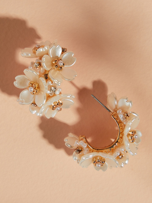 Flower Cluster Open Hoops - ARULA