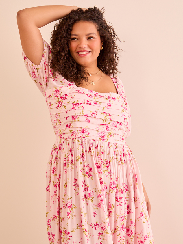 Wilow Floral Maxi Dress Detail 4 - ARULA