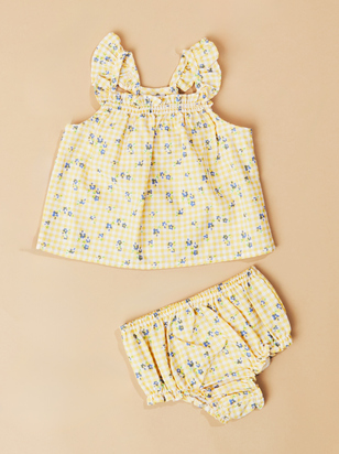Ginger Gingham Top and Bloomer Set by Mud Pie - ARULA - 