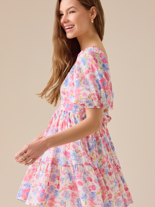 Reilly Floral Mini Dress Detail 3 - ARULA