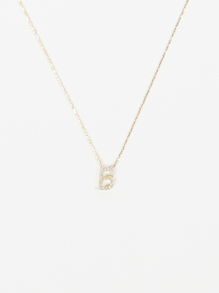 Dainty Monogram Necklace - B - ARULA