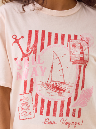 Sail Away Oversize Graphic Tee - ARULA