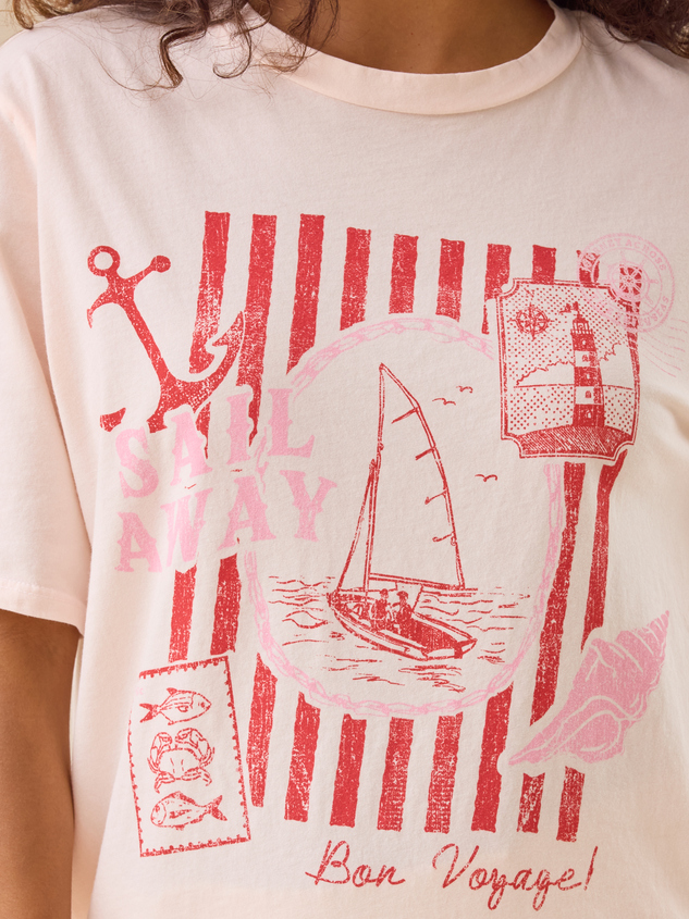 Sail Away Oversize Graphic Tee Detail 2 - ARULA