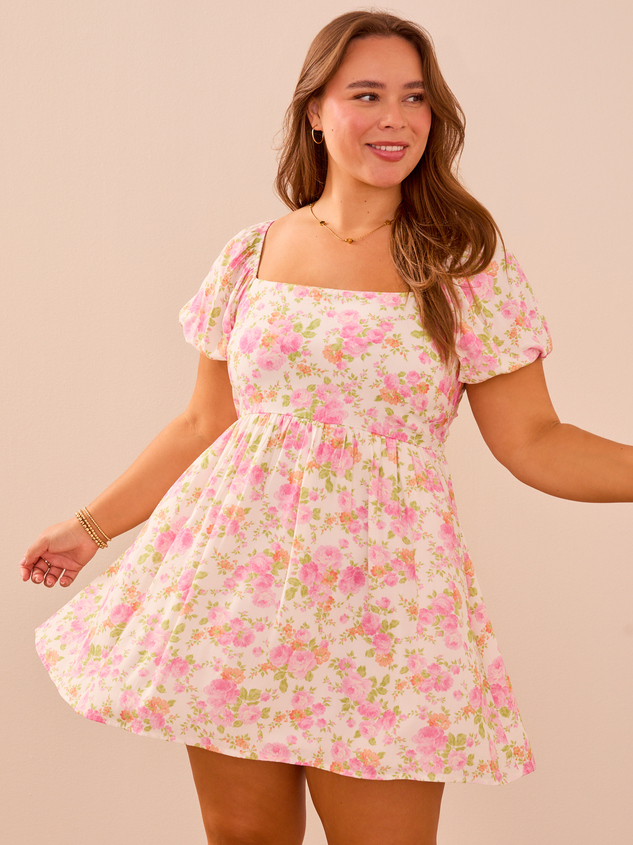 Carissa Floral Babydoll Dress Detail 3 - ARULA