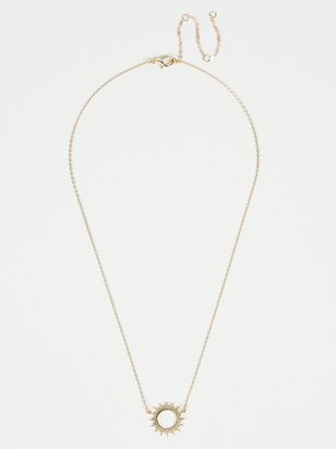 Open Sun Burst Charm Necklace - ARULA
