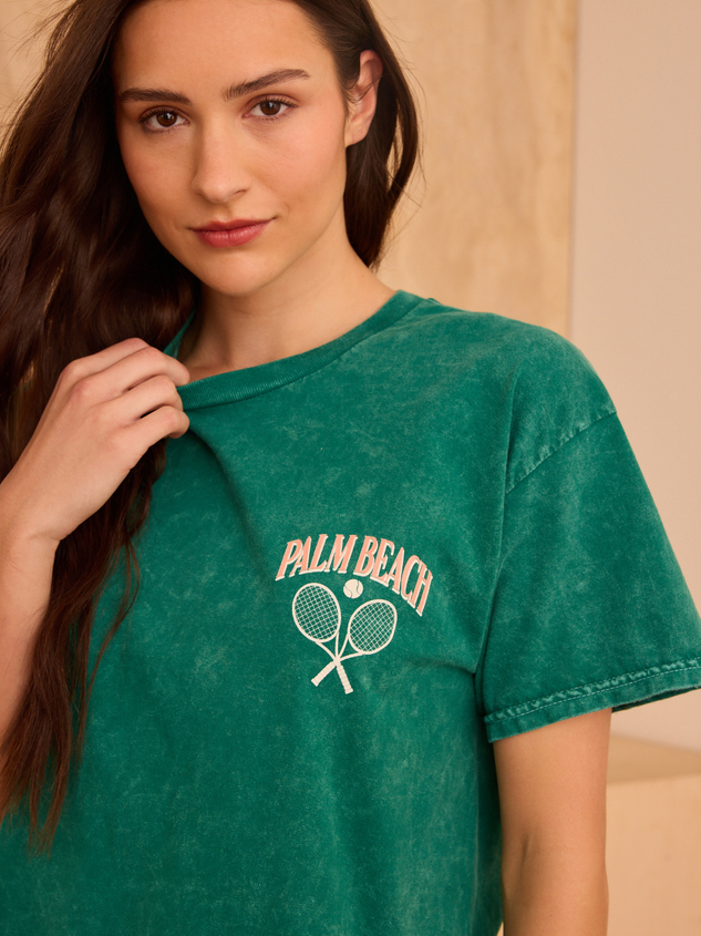 Palm Beach Tennis Tee Detail 5 - ARULA