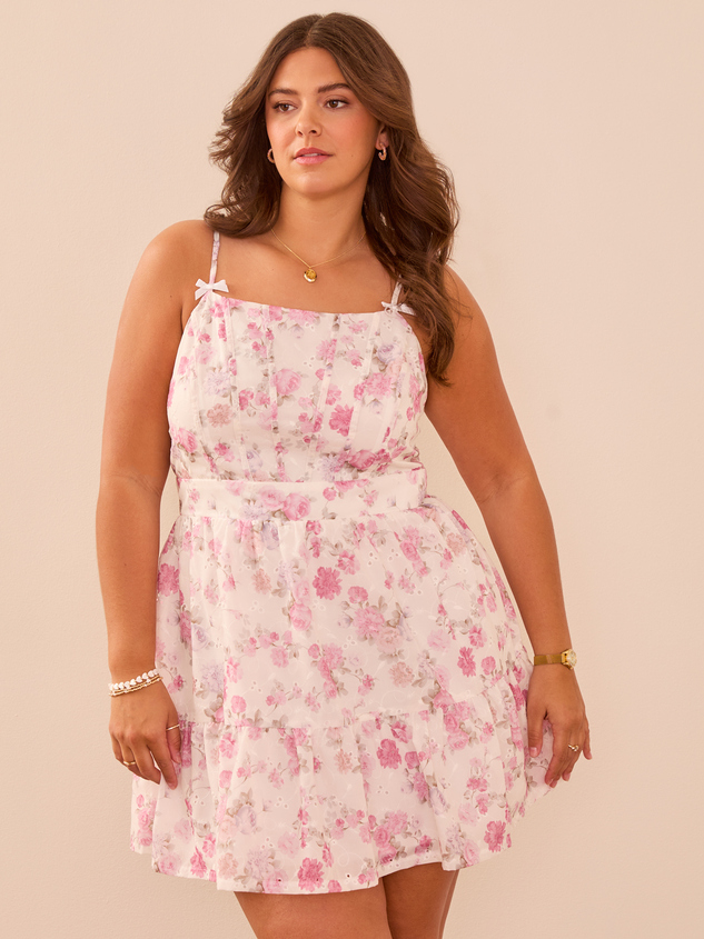 Maeve Floral Mini Dress Detail 2 - ARULA