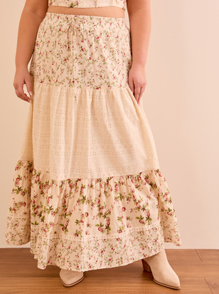 Kairo Floral Midi Skirt - ARULA