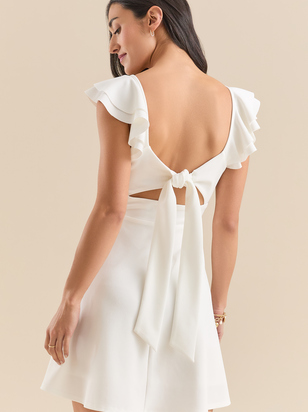 Veronica Flutter Sleeve Dress - ARULA