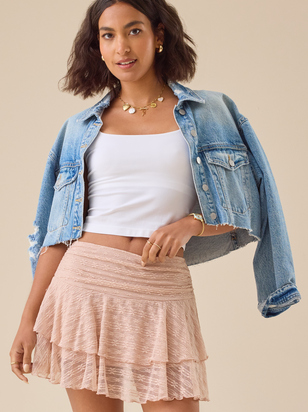 Lonny Mesh Mini Skirt - ARULA - 
