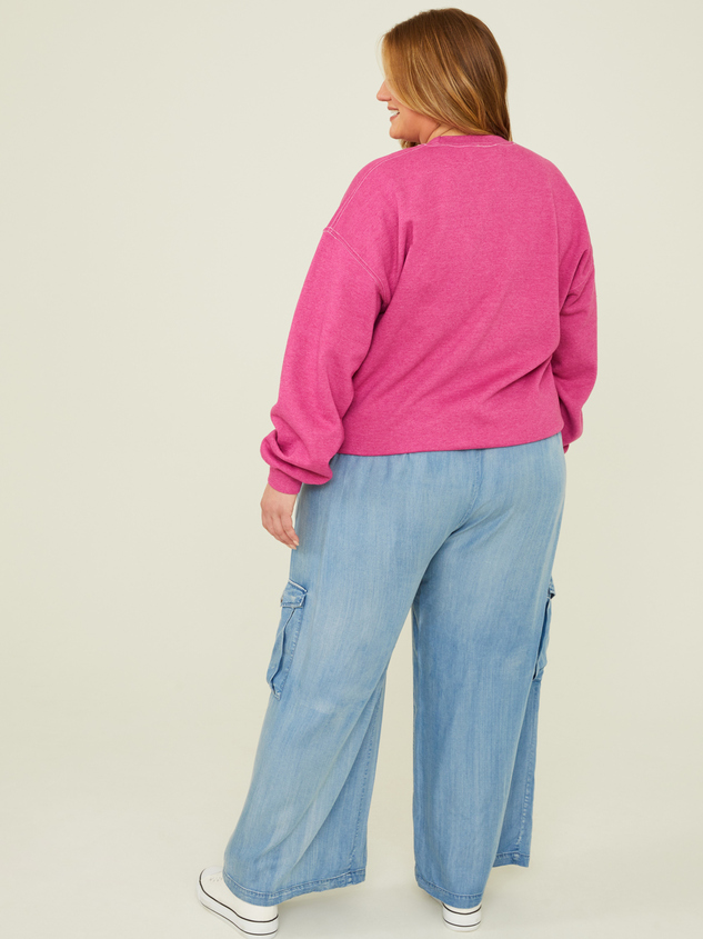 Smiley Oversized Sweatshirt Detail 3 - ARULA