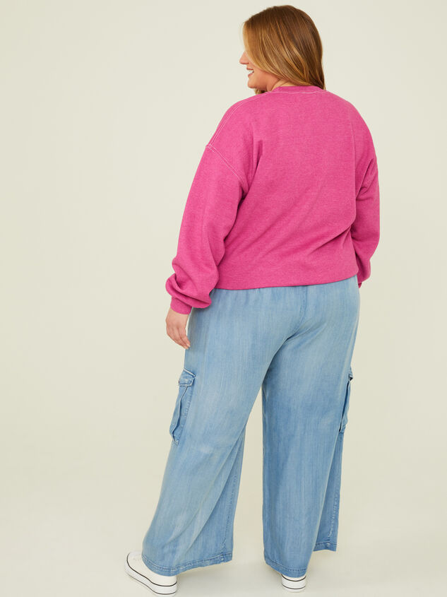 Smiley Oversized Sweatshirt Detail 3 - ARULA