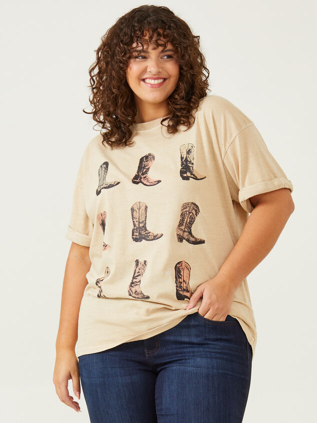 Cowgirl Boot Tee Detail 1 - ARULA