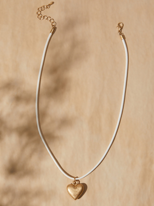 Bubble Heart Cord Necklace - ARULA