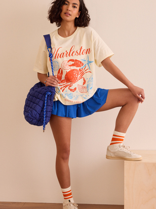 Charleston Crab Oversized Tee - ARULA