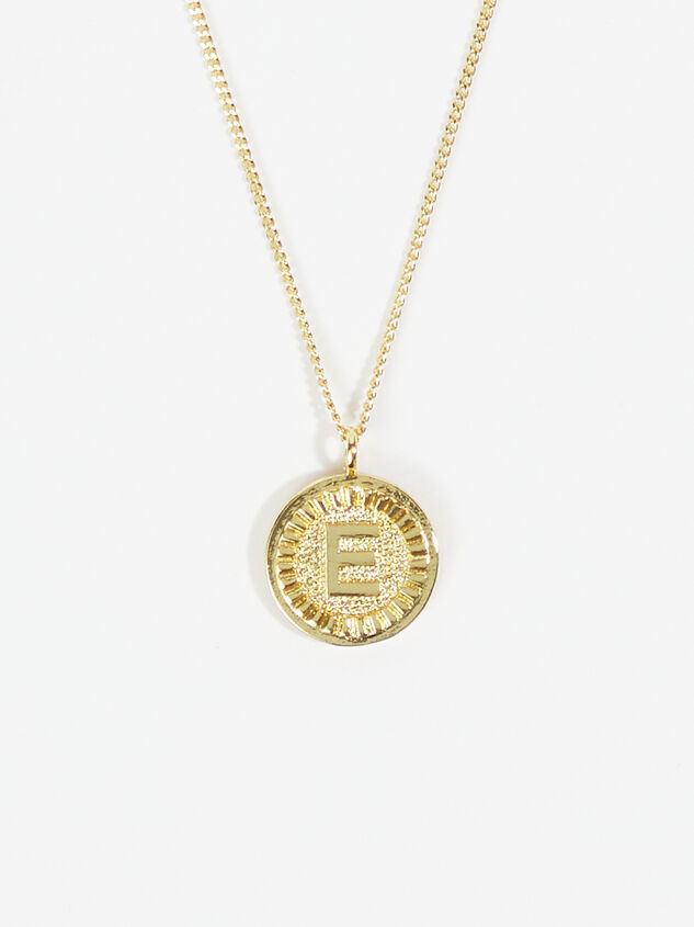 18k Gold Monogram Necklace - E - ARULA