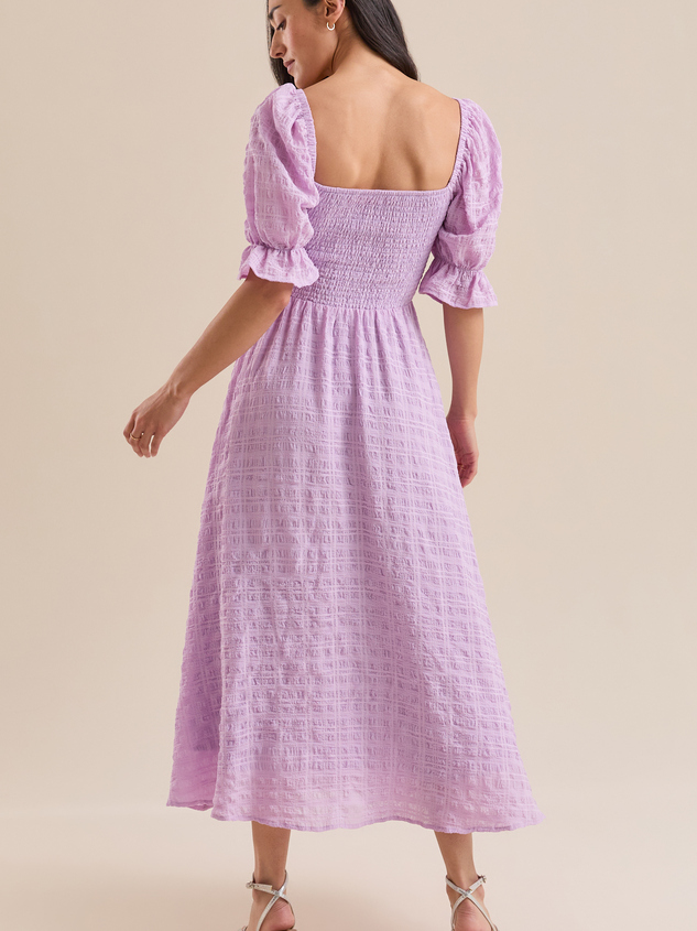 Mylee Textured Midi Dress Detail 5 - ARULA