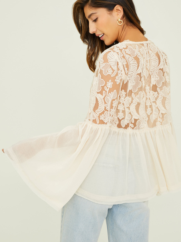 Rosemary Lace Tunic Top Detail 4 - ARULA
