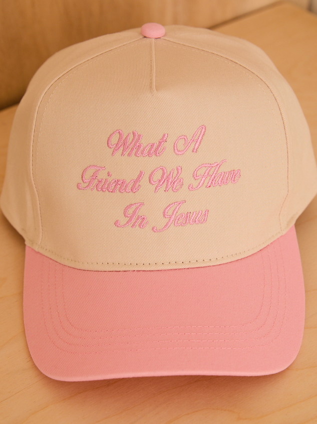 Friend in Jesus Trucker Hat Detail 2 - ARULA