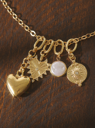 Heart Cluster Charm Necklace - ARULA
