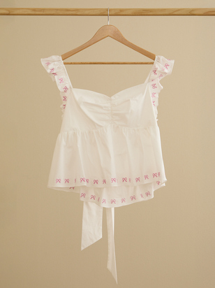 Larissa Bow Tie-Back Top - ARULA