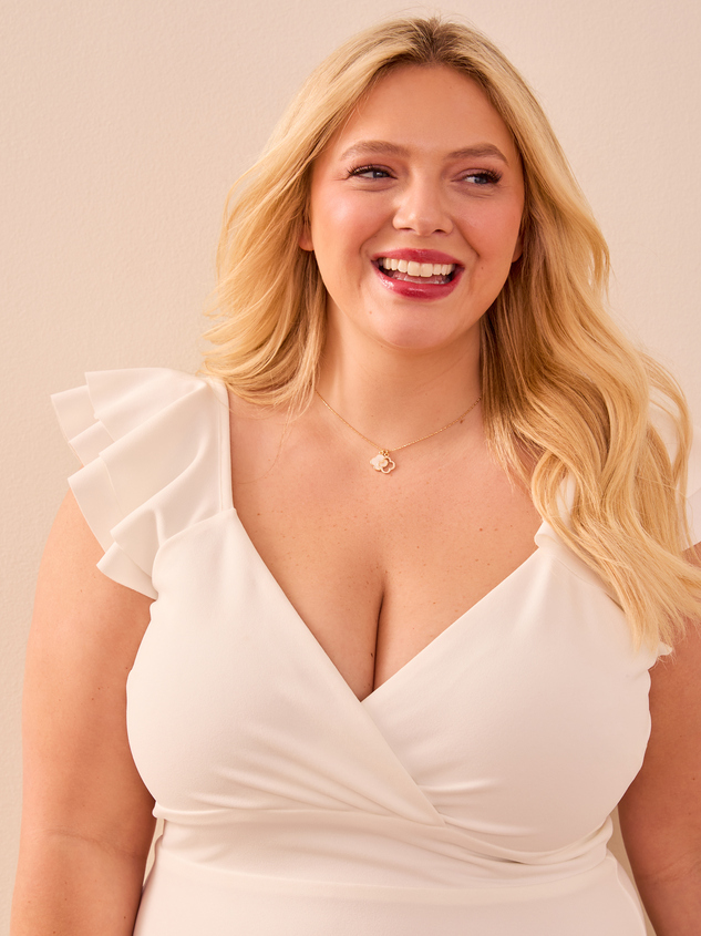 Veronica Ruffle Mini Dress Detail 3 - ARULA
