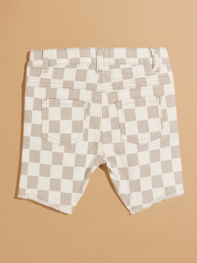 Ben Toddler Checkered Shorts Detail 3 - ARULA