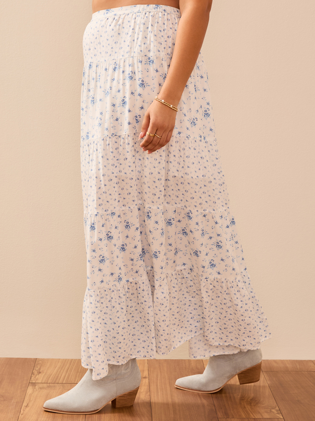 Maia Floral Midi Skirt Detail 3 - ARULA