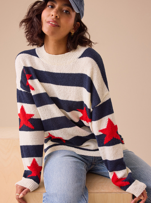 Liberty Patterned Star Sweater - ARULA