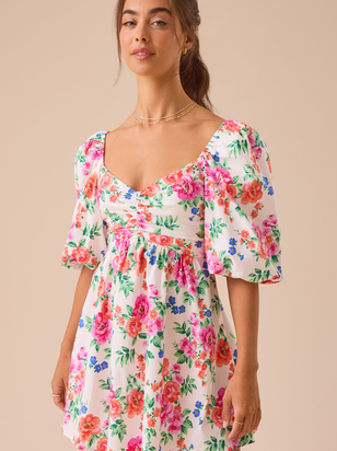 Cyndella Floral Mini Dress - ARULA - 
