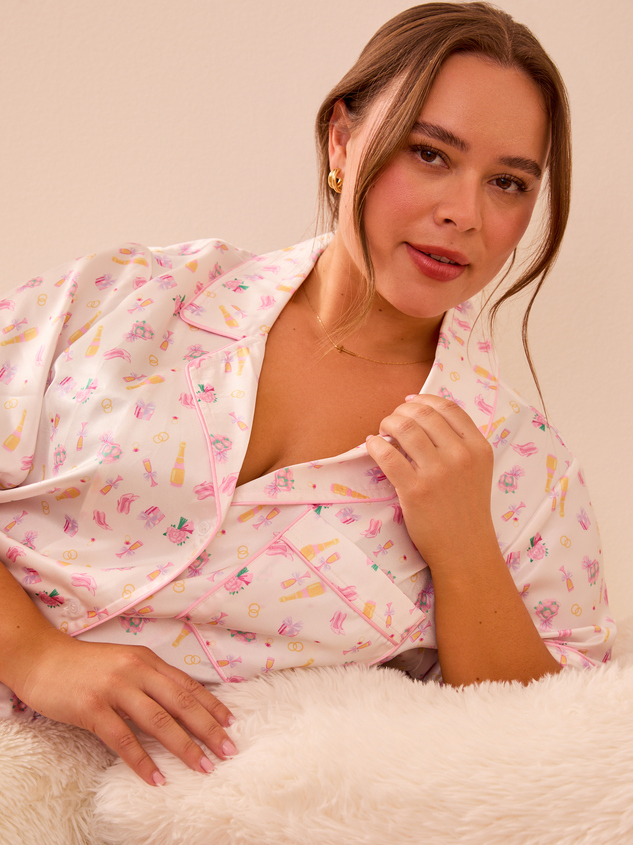 Vera Satin Lounge Top Detail 3 - ARULA