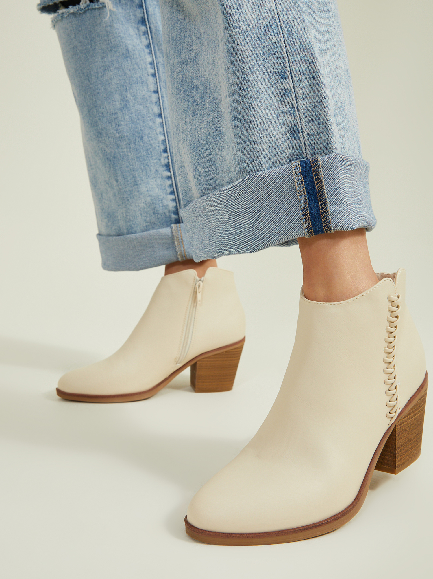 Ivory ankle booties online