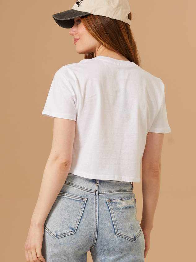 USA Bow Cropped Tee Detail 4 - ARULA