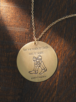 Walk by Faith Charm Necklace - ARULA - 