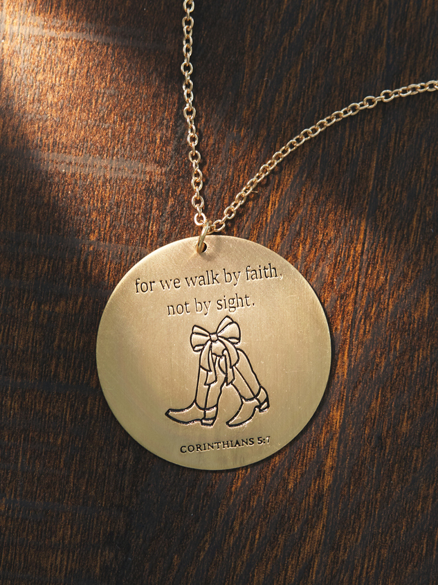 Walk by Faith Charm Necklace - ARULA