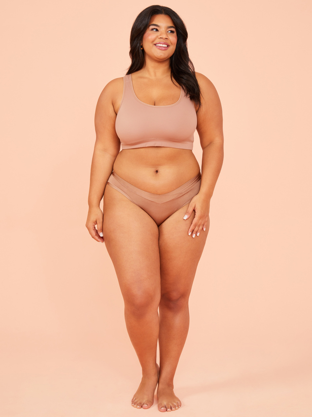 Rib Crop Tank Bralette Detail 5 - ARULA
