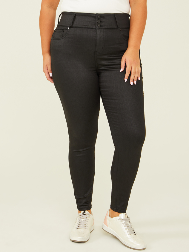 Coated Live In 3 Button Jeans Detail 3 - ARULA