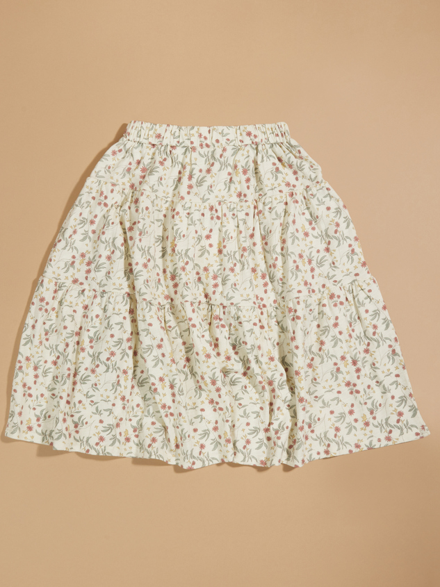 Layla Floral Midi Skirt by Rylee + Cru Detail 2 - ARULA