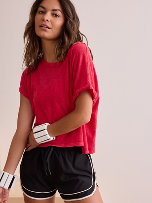Relay Cropped Boxy Tee - ARULA - 