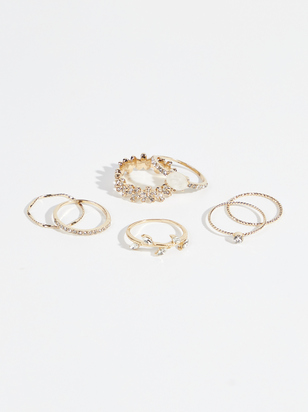 Crystal Vine Ring Set - ARULA