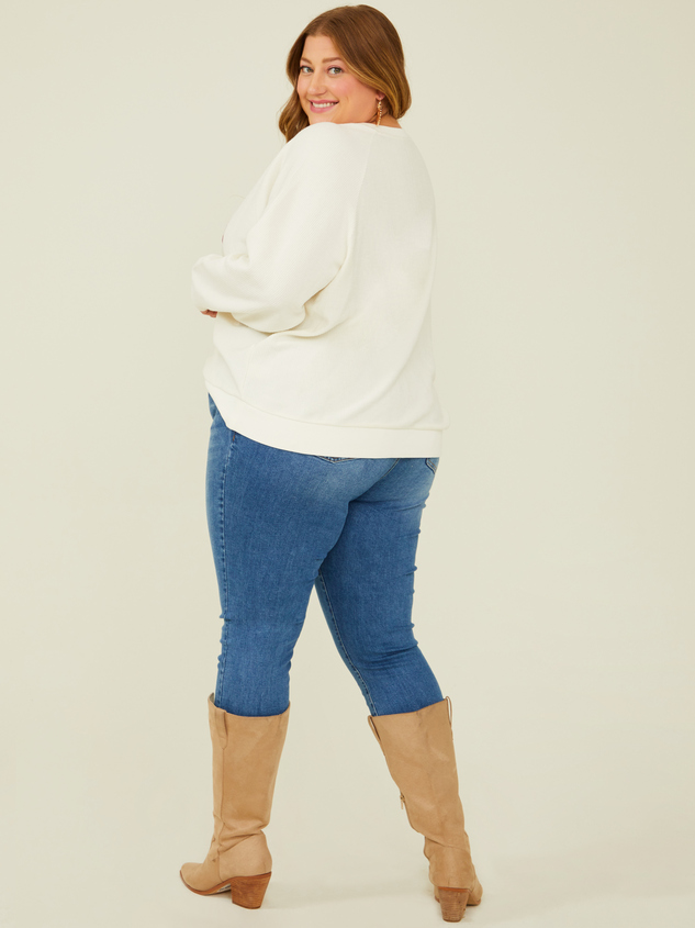 Outerbanks Corded Oversized Sweatshirt Detail 4 - ARULA